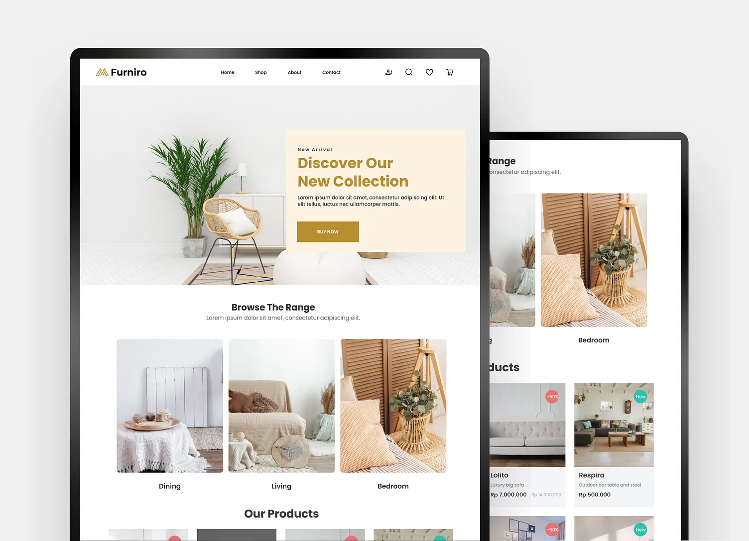 Furniro – Furniture E-commerce Website