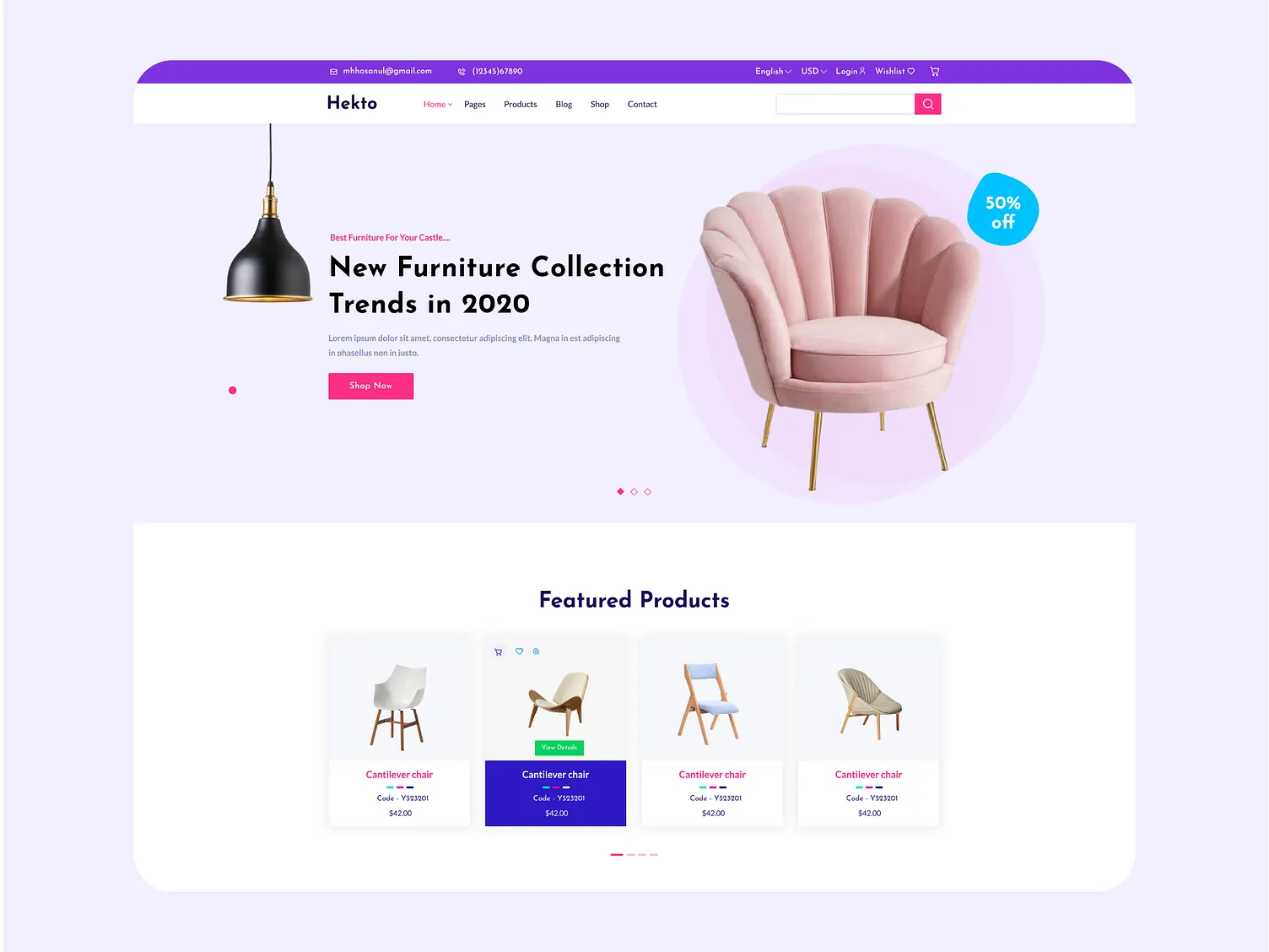 Hekto – Furniture eCommerce Website