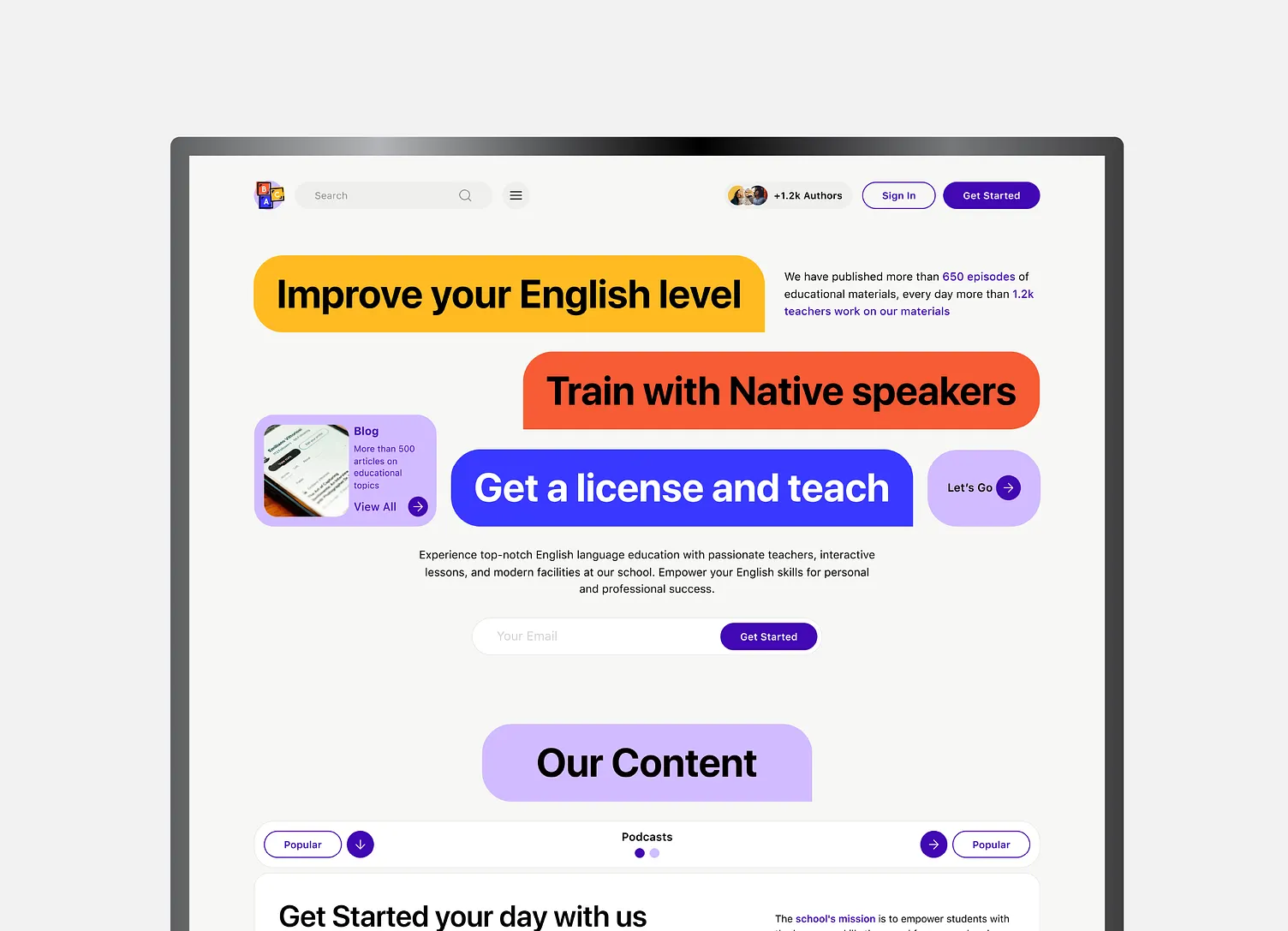 LingoLearn – English Learning Platform