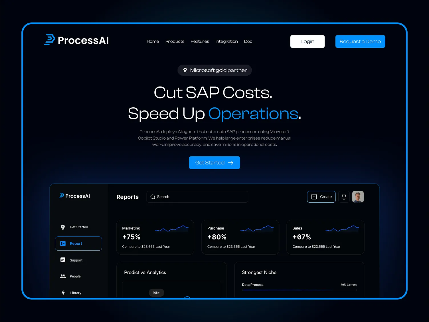 ProcessAI – Business Automation Dashboard