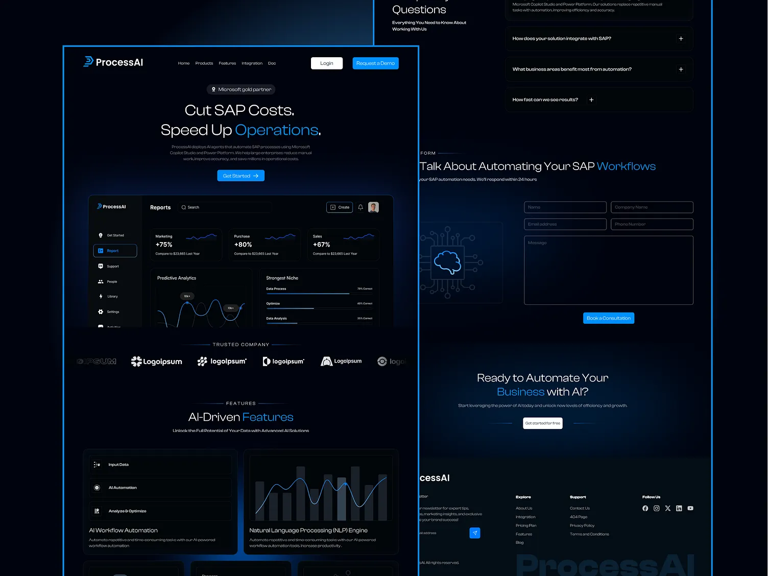 ProcessAI – Business Automation Dashboard