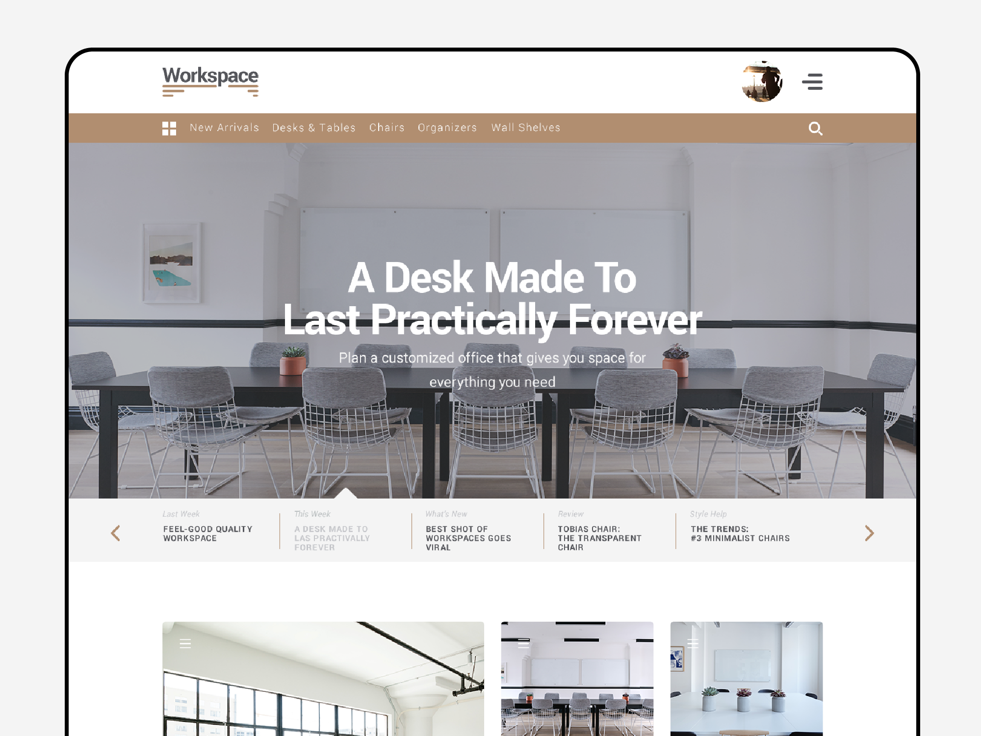 Workspace Furniture Website